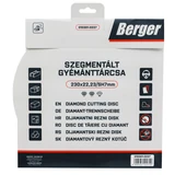 BERGER szegmentált gyémánttárcsa 230x22,23/SH7mm
