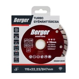BERGER turbo gyémánttárcsa 115x22,23/SH7mm