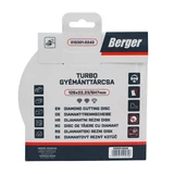 BERGER turbo gyémánttárcsa 125x22,23/SH7mm