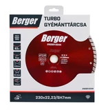 BERGER turbo gyémánttárcsa 230x22,23/SH7mm