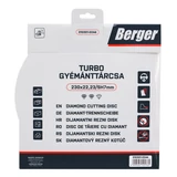 BERGER turbo gyémánttárcsa 230x22,23/SH7mm