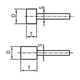 WEILER Csapos csiszolókő, hengeres rózsaszín 20x20xS6 4A60P4V F52A