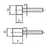 WEILER Csapos csiszolókő, hengeres rózsaszín 20x40xS6 4A60P4V F52B