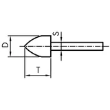 WEILER Csapos csiszolókő, hengeres-hegyes rózsaszín 12x20xS6 4A60P4V F52E