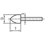WEILER Csapos csiszolókő, hengeres-hegyes rózsaszín 20x32xS6 4A60P4V F52E