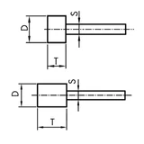 WEILER Csapos csiszolókő, hengeres rózsaszín 10x20xS6 4A60P4V F52B