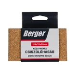 BERGER kézi csiszolóhasáb parafából 125x70x35mm