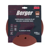 BERGER tépőzáras csiszolólap 16 lyukas d225/P120 5db