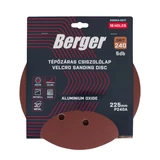 BERGER tépőzáras csiszolólap 16 lyukas d225/P240 5db