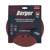 BERGER tépőzáras csiszolólap 10 lyukas d225/P60 5db