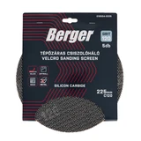 BERGER tépőzáras csiszolóháló d225/C120 5db
