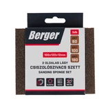 BERGER csiszolószivacs 2 oldalas lágy 3db 100x120 P60/100/180A