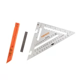 KENDO szögskálás talpas derékszög vonalzó 185x260mm No.35315