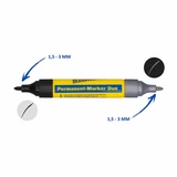 BLEISPITZ Duo kétvégű jelölőfilc 1,5-3,0mm fekete-ezüst 5db No.1874