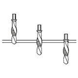BOHRCRAFT metrikus kombinált gépi menetfúró HSS-G M3xSW1/4"