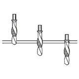 BOHRCRAFT metrikus kombinált gépi menetfúró HSS-G M3xSW1/4"
