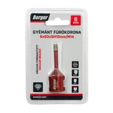 BERGER menetes gyémánt fúrókorona 6x63xSH10mm/M14