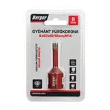 BERGER menetes gyémánt fúrókorona 8x63xSH10mm/M14