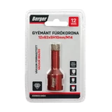 BERGER menetes gyémánt fúrókorona 12x63xSH10mm/M14