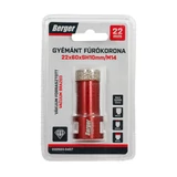 BERGER menetes gyémánt fúrókorona 22x60xSH10mm/M14