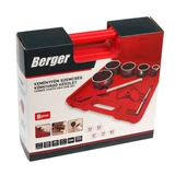 BERGER keményfém szemcsés csempelyukfúró készlet 8r. HM 33-83mm kofferben