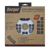 BERGER körfűrésztárcsa keményfém trapéz fogazattal HM 250x2,8x30mm Z100/FZ/TZ
