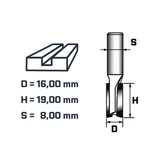 BERGER horonymaró HM D16xH19xS8 mm