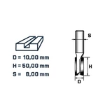 BERGER horonymaró hosszú HM D10xH50xS8 mm
