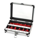 BERGER felsőmaró készlet 8mm befogócsappal HM 12r. alu boxban