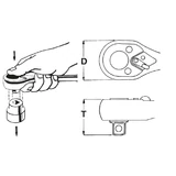 HANS 1/4" racsnis hajtókar 36T Quick CrV 2100NQ