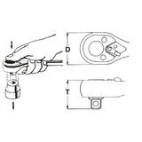 HANS 1/4" racsnis hajtókar 36T Quick CrV 2100NQ