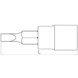 HANS 1/4" lapos bit-dugókulcsfej SL5x1,0 2021M05