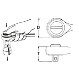 HANS 3/8" racsnis hajtókar 41T Quick CrV 3130NQ
