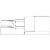 HANS 3/8" TORX bit-dugókulcsfej TX45 3024T45