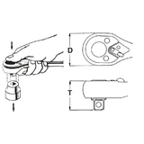 HANS 3/8" racsnis hajtókar 36T Quick CrV 3100NQ