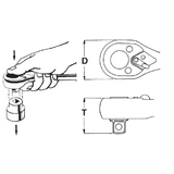 HANS 1/2" racsnis hajtókar 36T Quick CrV 4100NQ