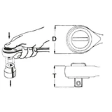 HANS 1/2" racsnis hajtókar 45T Quick CrV 4130NQ