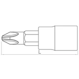 HANS 1/2" Phillips bit-dugókulcsfej PH4 4022PH4