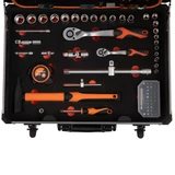 KENDO 1/4"+1/2" szerszámkészlet 124r. alu kofferben No.90702