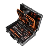 KENDO 1/4"+1/2" szerszámkészlet 161r. kerekes alu kofferben No.90703