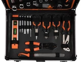 KENDO 1/4"+1/2" szerszámkészlet 161r. kerekes alu kofferben No.90703