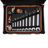 KENDO 1/4"+1/2" szerszámkészlet 161r. kerekes alu kofferben No.90703