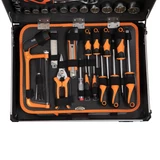 KENDO 1/4"+1/2" szerszámkészlet 161r. kerekes alu kofferben No.90703