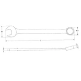 HANS csillag-villás kulcs 6mm CrV 1161M06