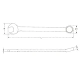 HANS racsnis csillag-villás kulcs 11mm CrV 1165M11