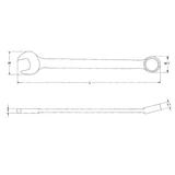 HANS racsnis csillag-villás kulcs 7mm CrV 1165M07