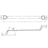 HANS csillagkulcs 10x11mm CrV 1103M10x11