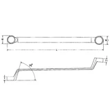 HANS csillagkulcs 14x15mm CrV 1103M14x15