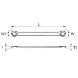 HANS E-STAR csillagkulcs E22xE24 CrV 1110E22x24
