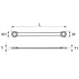 HANS extra hosszú csillagkulcs 10x11mm CrV 11051L1011